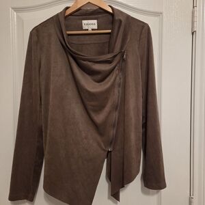 Vigoss Women's Brown Asymmetrical Jacket